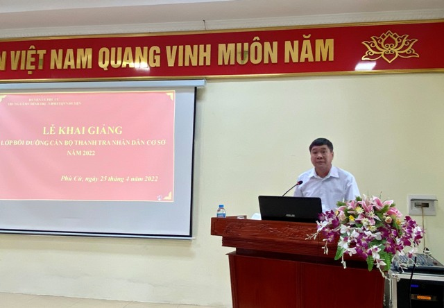 UỶ BAN MTTQ HUYỆN PHÙ CỪ tổ chức lớp bồi dưỡng nghiệp vụ cho cán bộ Thanh tra nhân dân, giám sát đầu tư cộng đồng cộng đồng cấp cơ sở năm 2022