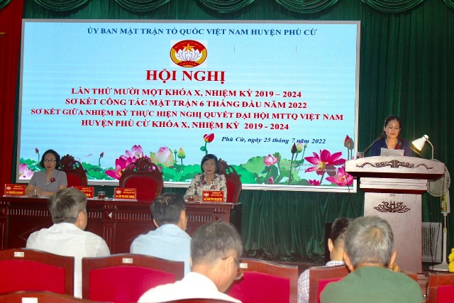 UỶ BAN MTTQ VIỆT NAM HUYỆN TỔ CHỨC HỘI NGHỊ LẦN THỨ 11, KHOÁ X